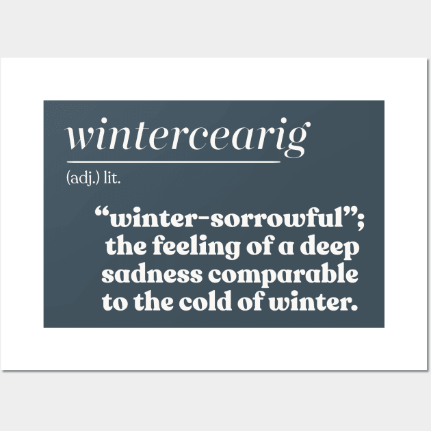 Wintercearing / Beautiful Words Definition Design Wall Art by DankFutura